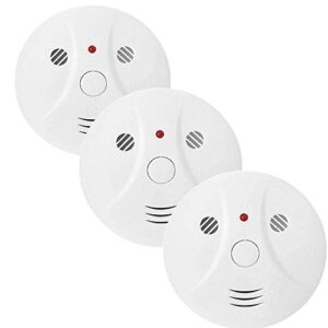 3 pack combination smoke and carbon monoxide detector battery operated, travel portable photoelectric fire&co alarm for home, kitchen