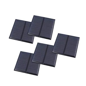 treedix 5pcs 5.5v 0.6w polysilicon solar panel glue solar cell battery charger diy solar product mini small solar panel module kit polycrystalline silicon encapsulated in waterproof resin (0.6w)