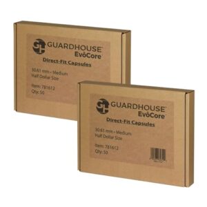 guardhouse 30mm direct fit coin capsule for us modern half dollar and other similar sized coins pack of 100