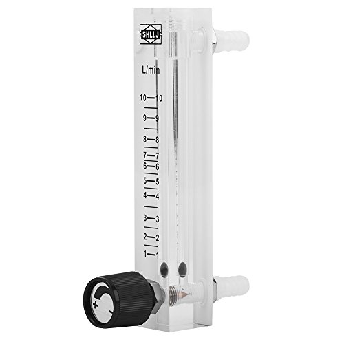 LZQ-7 Flowmeter 1-10 LPM, Air Flow Meter with Control Valve Acrylic Oxygen/Air/Gas Flowmeter Measurement Tools