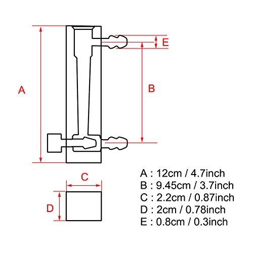 LZQ-7 Flowmeter 1-10 LPM, Air Flow Meter with Control Valve Acrylic Oxygen/Air/Gas Flowmeter Measurement Tools