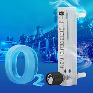 LZQ-7 Flowmeter 1-10 LPM, Air Flow Meter with Control Valve Acrylic Oxygen/Air/Gas Flowmeter Measurement Tools