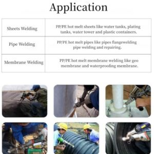 1600W Hand Extrusion Welder Gun Plastic Handheld Extruder Welding Gun PP HDPE LDPE Pipe Welding Machine (110V Extruder)