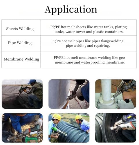 1600W Hand Extrusion Welder Gun Plastic Handheld Extruder Welding Gun PP HDPE LDPE Pipe Welding Machine (110V Extruder)