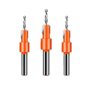 ultechnovo 3pcs self tapping screw woodworking countersink tools countersink tool for wood drill taper hole t tool countersink drill bit for wood hole drill bit salad drill wood screw