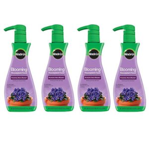 miracle-gro blooming houseplant food, 8 oz, plant food feeds all flowering houseplants instantly, including african violets, 4 pack