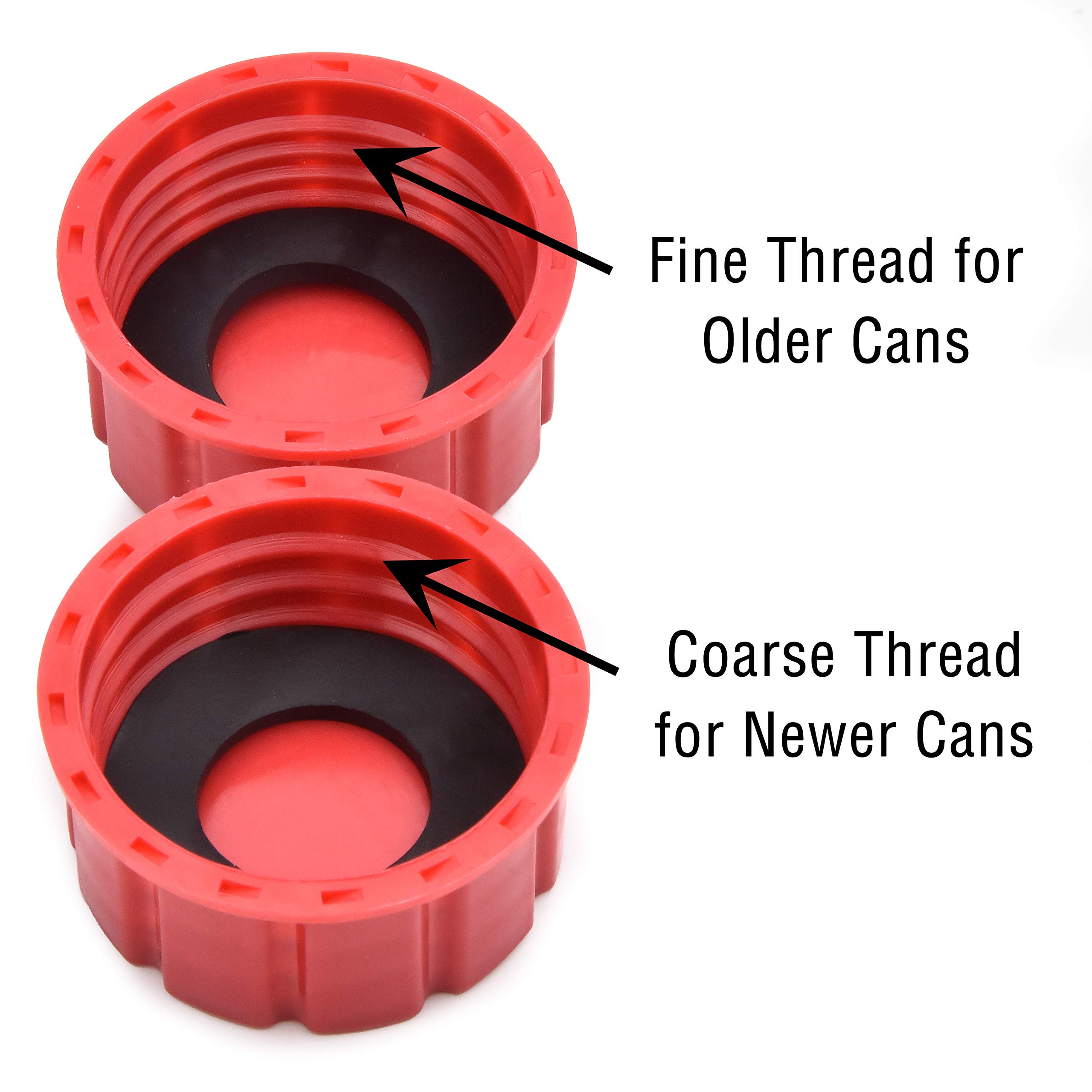 CM Concepts® Original U.S Fine/Coarse Gas Can Solid Caps for Storage/Transportation- Multiuse (4)