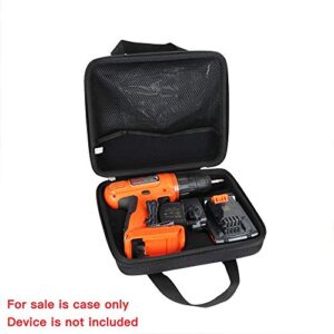 Hermitshell Hard Travel Case for BLACK+DECKER 20V MAX Cordless Drill/Driver with 30-Piece Accessories (LD120VA) (Black)