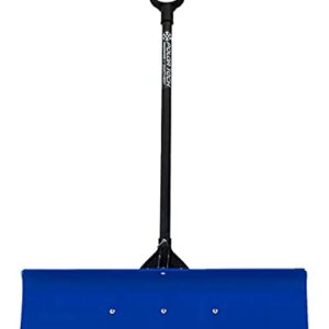 EarthWay Polar Tech 91048 48" Professional Snow Pusher with Fiberglass Shaft, Snow Shovel for driveways, Snow Pusher for Tall People, D-Shaped Handle, and Quick Assembly