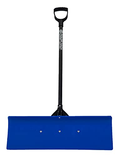 EarthWay Polar Tech 91048 48" Professional Snow Pusher with Fiberglass Shaft, Snow Shovel for driveways, Snow Pusher for Tall People, D-Shaped Handle, and Quick Assembly