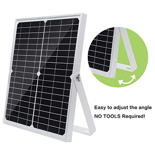 Topsolar 20W 12V Solar Panel kit Battery Charger Maintainer + 10A PWM Solar Charge Controller + Adjustable Mount Tilt Rack Bracket + Solar Cable for Car RV Marine Boat 12 Volt Battery Off Grid