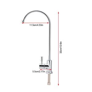 Mavis Laven 1/4'' Stainless Steel Kitchen Sink Faucet Tap Reverse Osmosis RO Drinking Water Filter