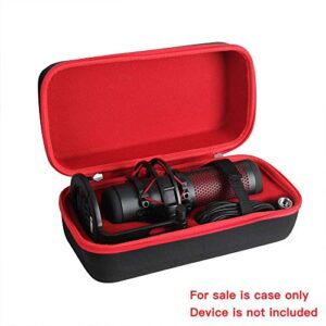 Hermitshell Hard Travel Case for HyperX QuadCast - USB Condenser Gaming Microphone (Red+Black)