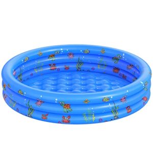 garden round inflatable baby swimming pool, portable inflatable child/children little pump pool,kiddie paddling pool indoor&outdoor toddler water game play center for kids/girl/boy