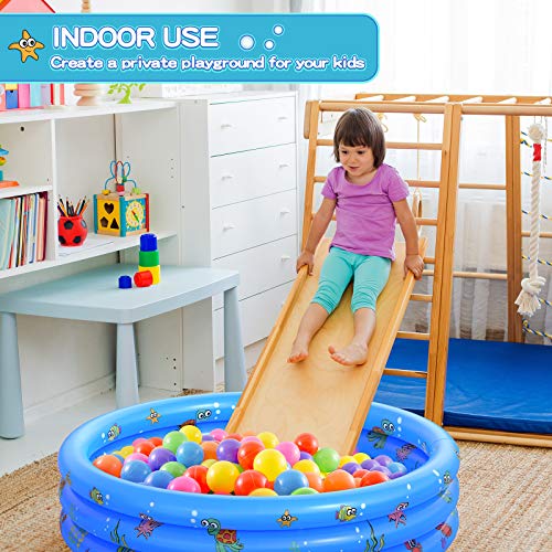 Garden Round Inflatable Baby Swimming Pool, Portable Inflatable Child/Children Little Pump Pool,Kiddie Paddling Pool Indoor&Outdoor Toddler Water Game Play Center for Kids/Girl/Boy
