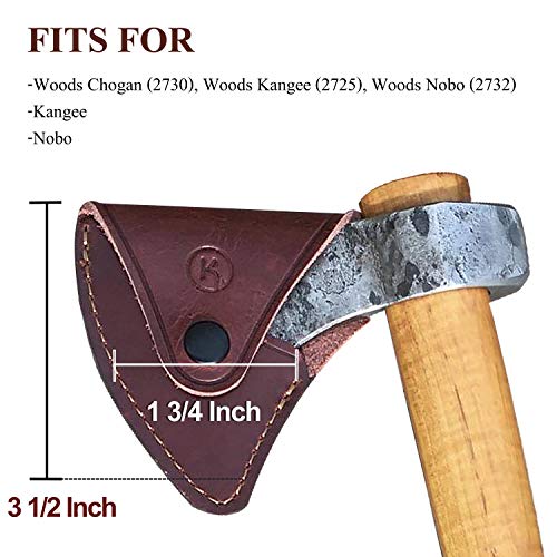 Kosibate for T-Hawk Leather Sheath, Fits for Woods Chogan, Kangee, Nobo, Tomahawks D2730-1