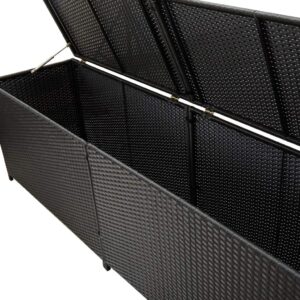 Canditree Outdoor Large Storage Box, Storage Container Poly Rattan for Garden Patio Backyard