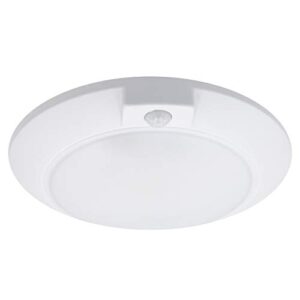 maxxima 6 in. round motion sensor led ceiling mount light fixture - 3000k warm white, 600 lumens, indoor dome light, ideal for closet, hallway, or kitchen pantry lighting