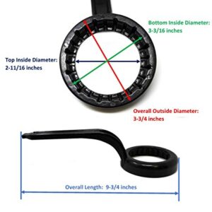 JSP Manufacturing Wrench for 70mm Lids fits Rieke™ Caps used on 5- and 6-Gallon API Kirk Samson Stacker Water Storage Pool Chlorine Containers Carboys