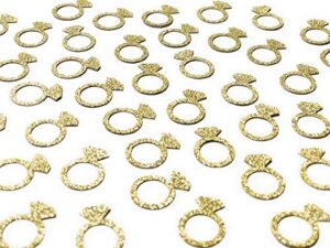 50 x gold engagement ring table confetti/scatter, bachelorette party decorations