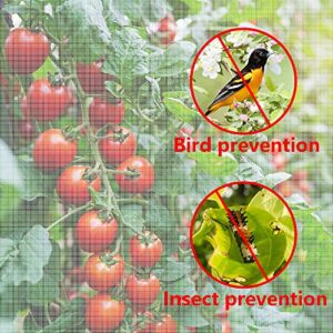 Alpurple Insect Bird Barrier Netting Mesh- 20 x 10 Feet Garden Bug Netting Plant Cover for Protect Plant Fruits Flower from Insect Bird Eating