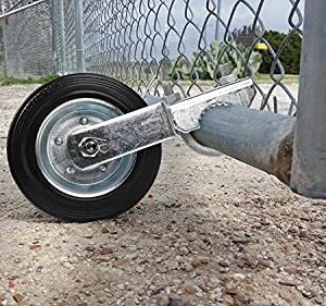 Mofeez Gate Wheel for Metal Swing Gate with 1-5/8" Thru 2" Gate Frames, Gate Support Wheel for Chain Link Fence, Prevent Gate from Dragging