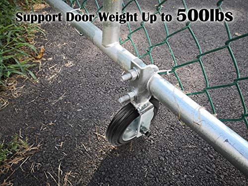 Mofeez Gate Wheel for Metal Swing Gate with 1-5/8" Thru 2" Gate Frames, Gate Support Wheel for Chain Link Fence, Prevent Gate from Dragging