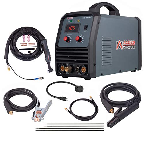 Amico TIG-185HF, 185 Amp TIG/Stick DC Welder, High Frequency & High Voltage 100% Start Welding