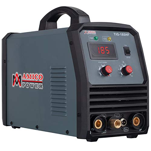 Amico TIG-185HF, 185 Amp TIG/Stick DC Welder, High Frequency & High Voltage 100% Start Welding