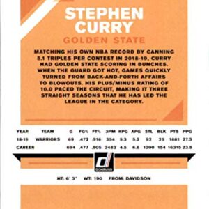 2019-20 Donruss Basketball #64 Stephen Curry Golden State Warriors Official NBA Trading Card by Panini America