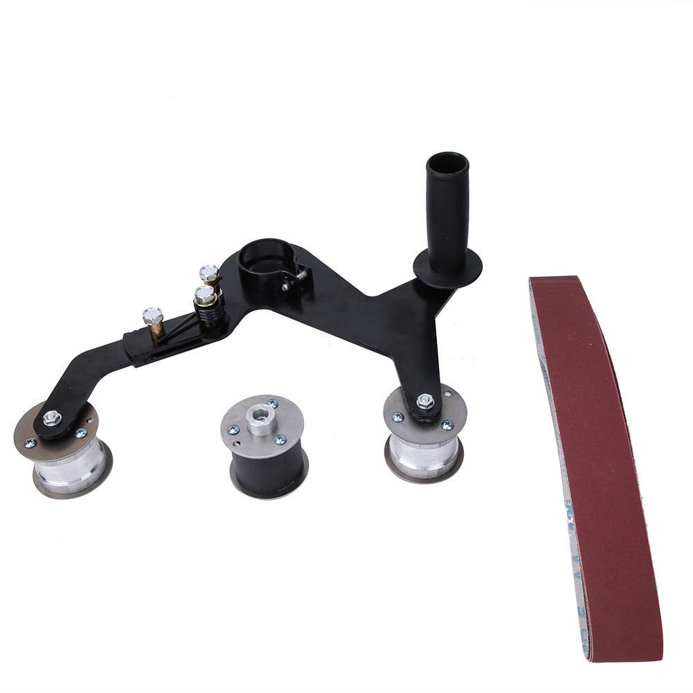 Mini Belt Sander, Portable Handle Round Tube Belt Sanders Polisher Grinding/Polishing Machine Multifunctional Grinder Polisher for Stainless Steel