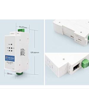 USR-DR301 DIN-Rail RS232 Serial to Ethernet Converter Tiny Size RS232 Ethernet Serial Device Server Supports Websocket