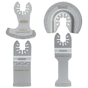 xxgo 4 pcs oscillating multi tool diamond blades for grit grout removal xg4004d