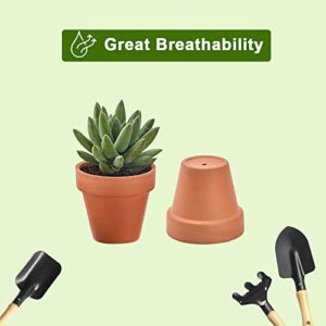 vensovo 3 Inch Terra Cotta Pots with Drainage - 20 Pack Clay Flower Pots, Succulent Nursery Pots Great for Plants, Crafts, Wedding Favor