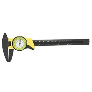 dial vernier caliper, 0.01mm accuracy plastic fast precise measurement tool vernier measure tool for biomedical industry, 0-150mm(yellow)