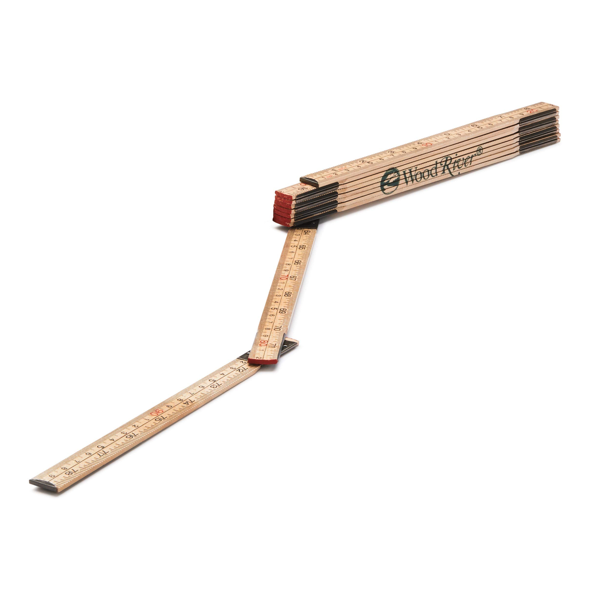 WoodRiver Folding Rule Inches and Centimeters 6 Foot Long