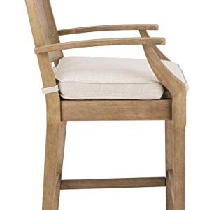 Safavieh Couture Patio Collection San Salvador Natural and White 25-inch Bar Stool (Set of 2)