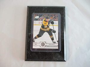 david krejci boston bruins 2019-20 nhl upper deck player card mounted on a 4" x 6" black marble plaque