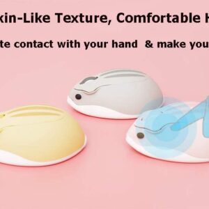 2.4GHz Wireless Mouse Cute Hamster Shape Less Noice Portable Mobile Optical 1200DPI USB Mice Cordless Mouse for PC Laptop Computer Notebook MacBook Kids Girl Men Women Adults Gift (Pink)