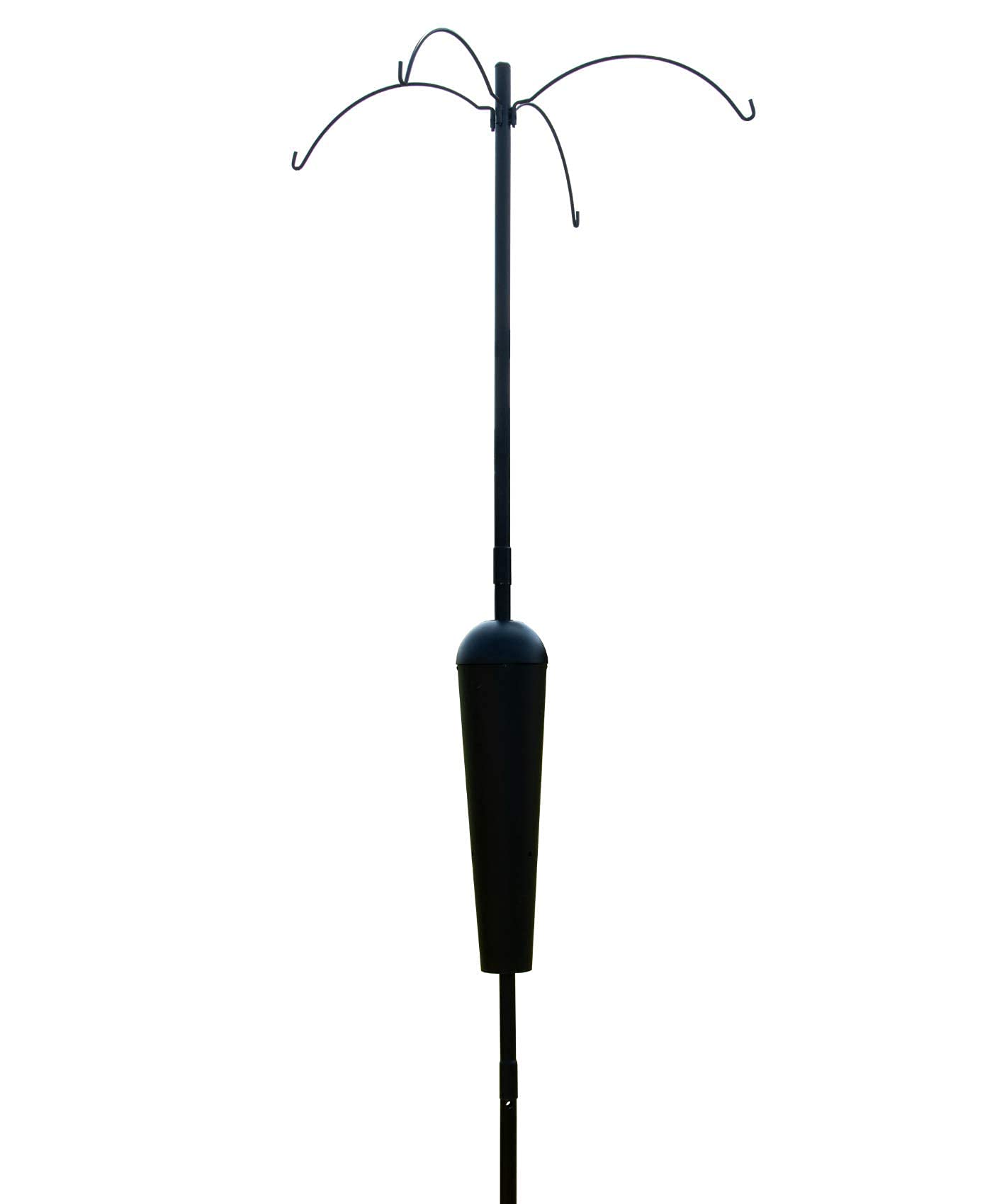 Squirrel Stopper Sequoia Squirrel Proof Pole System with 4 Hanging Stations - Bird Feeder Pole System Only