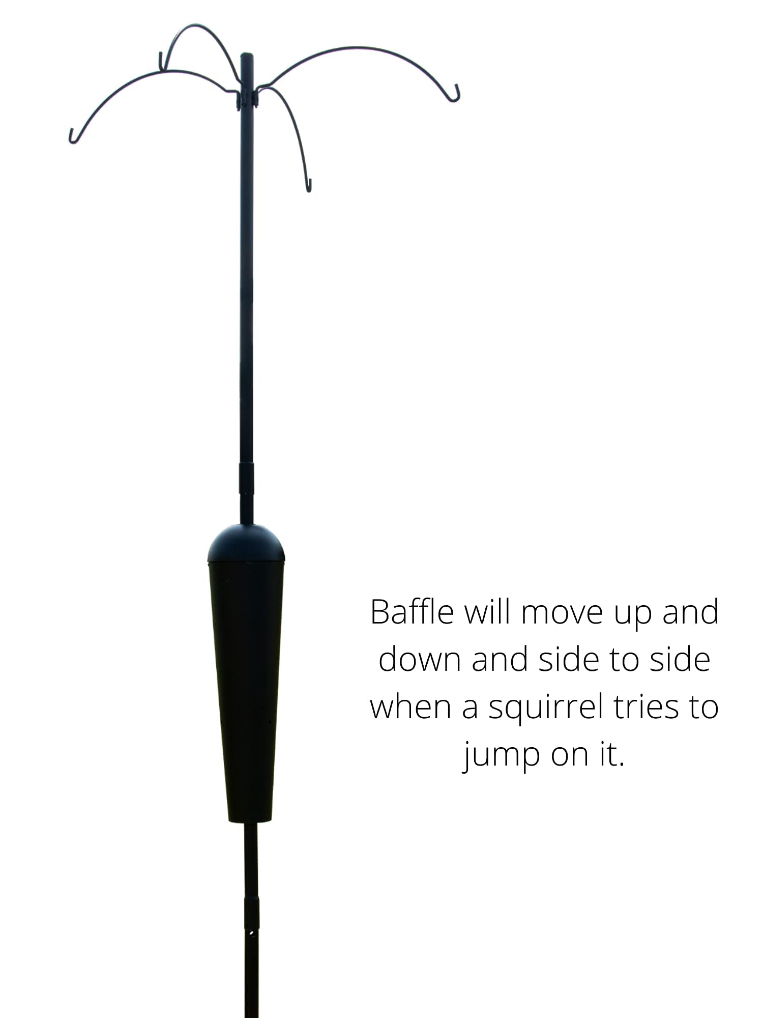 Squirrel Stopper Sequoia Squirrel Proof Pole System with 4 Hanging Stations - Bird Feeder Pole System Only
