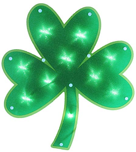 Impact Innovations Shamrock Lighted Window Decoration Indoor Outdoor Use 14” x 12.5”