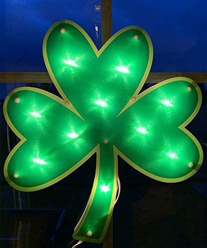 Impact Innovations Shamrock Lighted Window Decoration Indoor Outdoor Use 14” x 12.5”