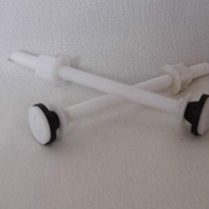 Six inch Nylon Toilet Seat Bolts with Rubber Washers for Raised Toilets.