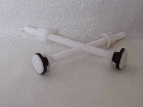 Six inch Nylon Toilet Seat Bolts with Rubber Washers for Raised Toilets.
