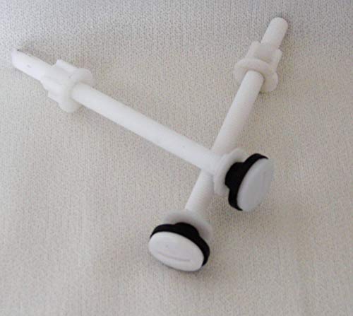 Six inch Nylon Toilet Seat Bolts with Rubber Washers for Raised Toilets.