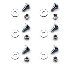 pro-parts 6pk 710-0451 712-04063 replacement stainless steel skid shoe bolts carriage bolts nuts and washers kit for mtd cub cadet snow blower (5/16-18) 3/4" 784-5580