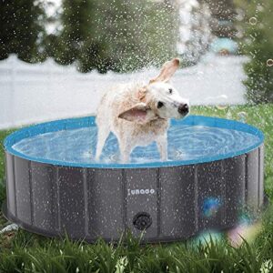 lunaoo Foldable Dog Pet Pool Portable Kiddie Pool for Kids, PVC Bathing Tub, Outdoor Swimming Pool for Large Small Dogs