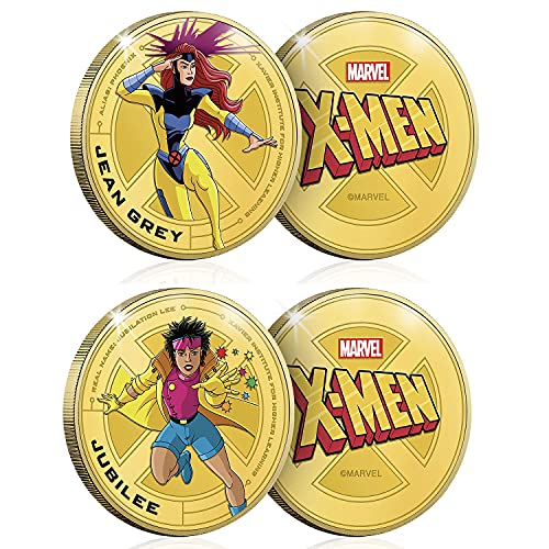 FANTASY CLUB Complete Pack The Official X Men Commemorative Complete Collection – 12 Coins/Medals of The Most Memorable Characters from The Best Loved Films. Au Plated and Colored + Decorative Album.