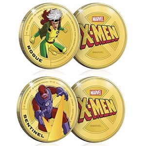 FANTASY CLUB Complete Pack The Official X Men Commemorative Complete Collection – 12 Coins/Medals of The Most Memorable Characters from The Best Loved Films. Au Plated and Colored + Decorative Album.